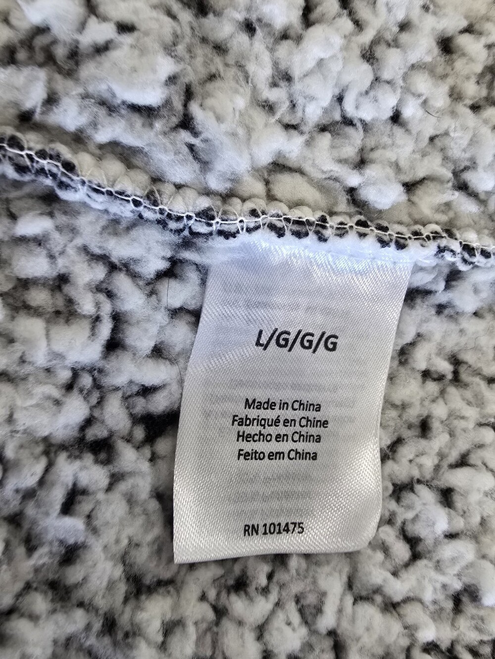John Deere Sherpa Vest Jacket Cozy Oatmeal Heathered Black Fleece Full Zip Men L - Picture 10 of 16